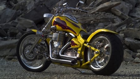 Two Tone Chopper - bike, motorcycle, chopper, custom