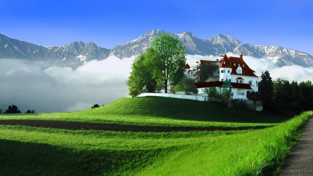 House in the Mountains - house in the mountains, architecture, mountains, houses