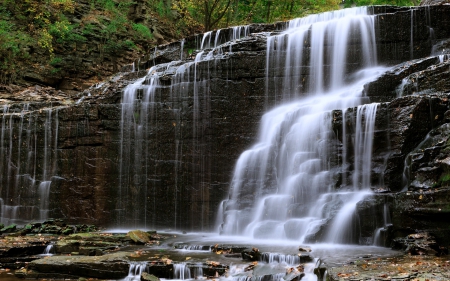 Cascadilla Gorge, Ithaca, New York - nature, gorge, waterfall, usa