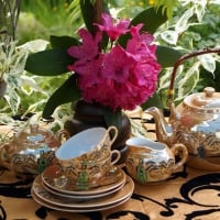 Flowers and Sets of Tea Pots