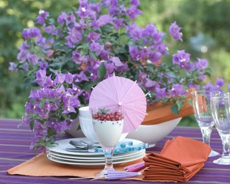 Still Life - flowers, plate, still life, cloth