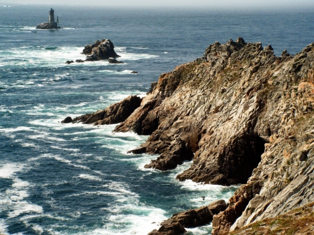 beautiful brittany - cliff, ocean, rocks, brittany