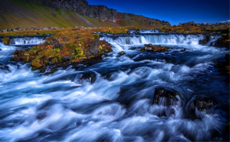 Nature - water, nature, blue, flowing