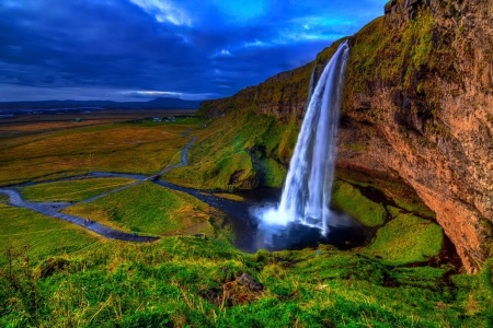 Nature - nature, water, fall, blue