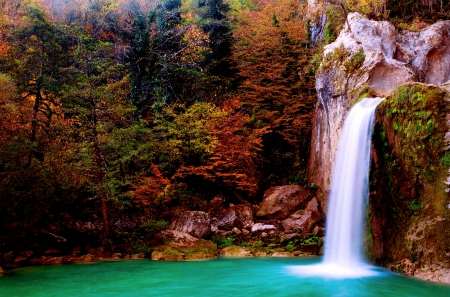 AUTUMN FALLS - nature, autumn, falls, forest