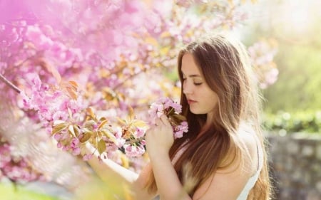 Beautiful Girl - flowers, girl, woman, model