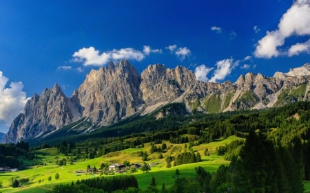 Mountain Village in Germany - nature, mountains, valleys, village