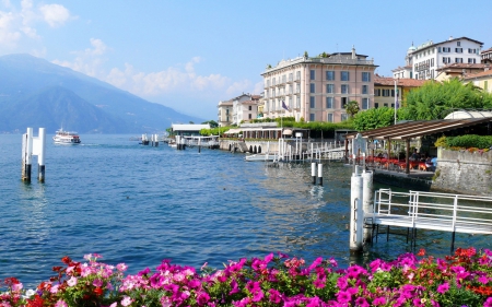 Italian Town on the Ocean - architecture, italy, town, italian town on the coast