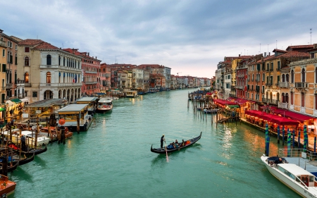 Grand Canal in Venice, Italy - italy, grand canal, venice, architecture, cityscape