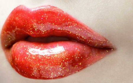 Glossy - mouth, glitter, woman, lips, girl, make-up, glossy