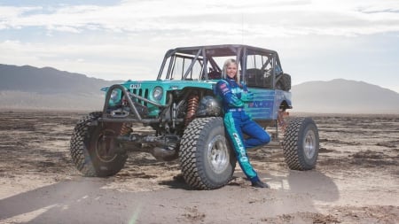 Jessi Combs Falken Jeep - sponsored, racing, driver, jeep, desert