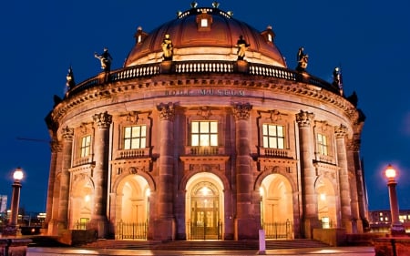 Bode Museum in Germany - architecture, buildings, lights, bode museum