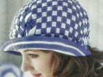 Blue and White Checkered Hat 1