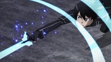 StrikeForce - angry, gloom, sao, blade, black hair, kirigaya kazuto, kazuto kirigaya, sinister, battle, anime, sword, sword art online, short hair, male, mad, gloomy, kirigaya, kirito, fight, boy, weapon, beater, guy, kazuto