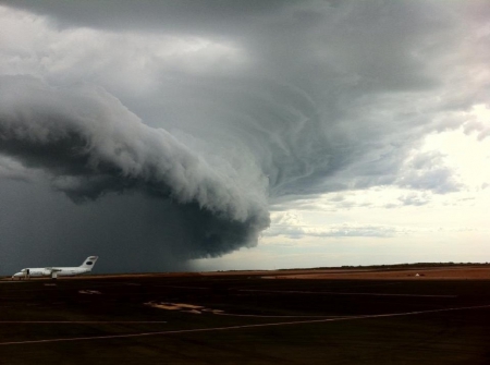 STORM CLOUDS-BARROW ISLAND AIRPORT- AUSTRALIA