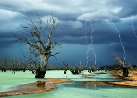 STORM OVER MENINDEE LAKES- AUSTRALIA