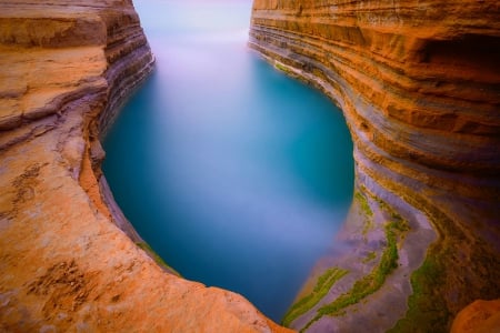 Beautiful Scenery - nature, sea, canyon, blue