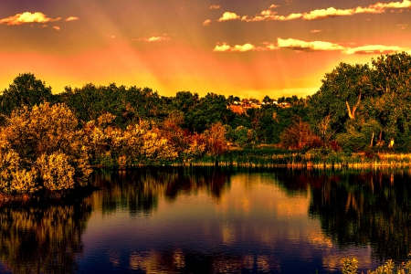 CALMNESS of  AUTUMN - nature, lake, autumn, reflection, colors