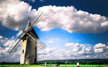 Mill - nature, sky, landscape, mill