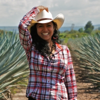 Cowgirl In Agave Field