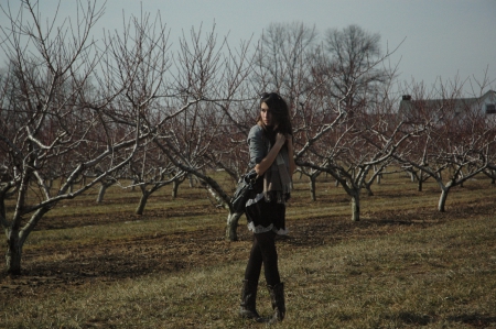 Up Too No Good - boots, trees, cowgirl, jeans