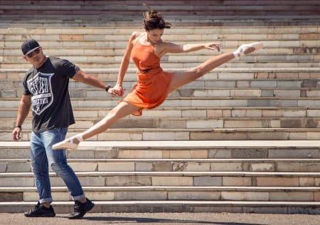 Ballerina - girl, man, ballerina, beautiful