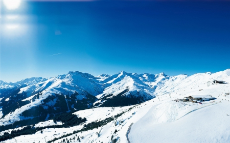 winterscape - winter, sky, mountain, snow