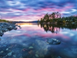 Sunset Reflection over Lake