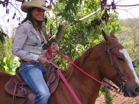 Ride'Em Cowgirl - horse, hat, cowgirl, jeans