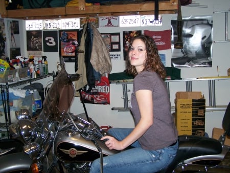 Steel Horse - harley, steel horse, bike, cowgirl