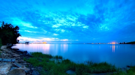 Blue on Blue - nature, oceans, beaches, sky, blue