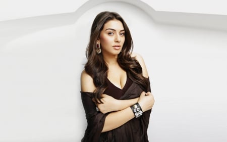 hansika - dress, black, style, beauty