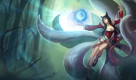 Riot Official Ahri Classic Splash Art - ahri league of legends, riot official ahri classic splash art, ahri, lol, classic ahri, league of legends