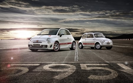 fiat 595 abarth 50th anniversary - white, abarth, fiat, italian