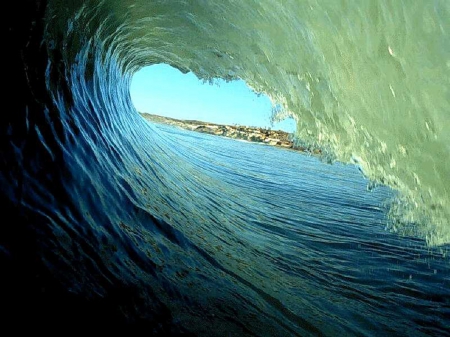 wave - ocean, water, tube, wave