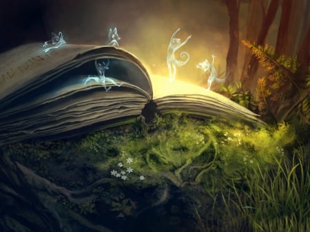 The Book of Nature - nature, abstract, fantasy, book