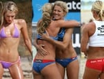 Hot beach volleyball