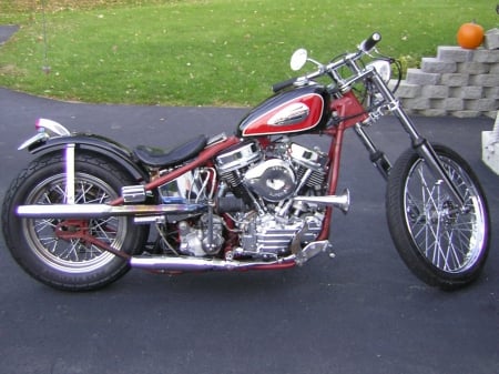 Harley Davidson Panhead - motorcycle, panhead, chopper, harley