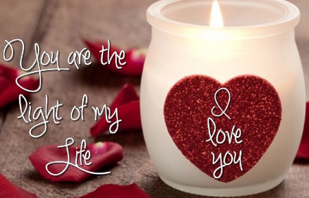 Romantic - love, candle, romantic, heart