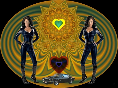 Mustang Sally - eye candy, collage, 3d, fractal, abstract