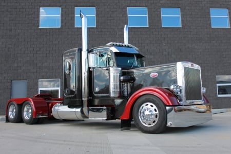 Two Tone Pete, With Eight Inch Stacks - peterbilt, semi, big rig, truck