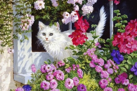 ..Fluffy Kitten.. - kittens, draw and paint, animals, lovely, creative pre-made, love four seasons, pretty, cats, paintings, flowers, colors, cute