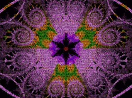 PURPLE FRACTAL - fractal, creation, purple, abstract