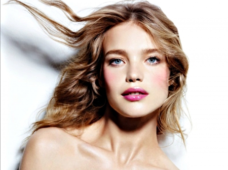 Natalia Vodianova - face, make-up, natalia vodianova, pink, model, blonde, girl, white, woman