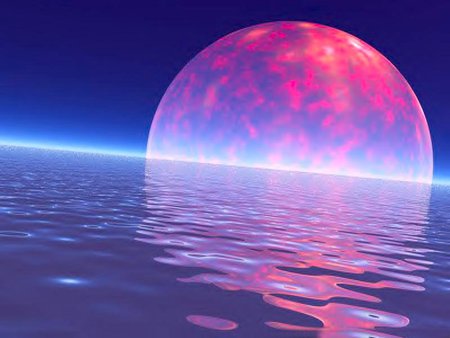 Alien Sunset - planets, space