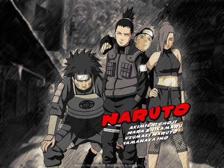 shikamaru's team and naruto - choji, naruto, shikamaru, inou