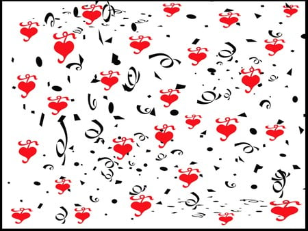 hearts wraping paper - nice, wraping paper, blake, red