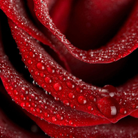 Dewy Red Rose