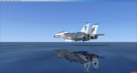 Tomcats don't like  Water - jet, wing, recon, fighter, carrier