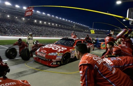 In The Pits @ Night - sports, nascar